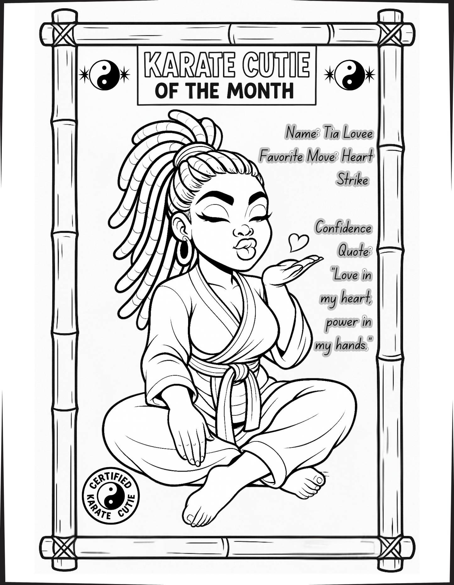 Melanated Cocoa Cuties Kicks And Colors Coloring Book