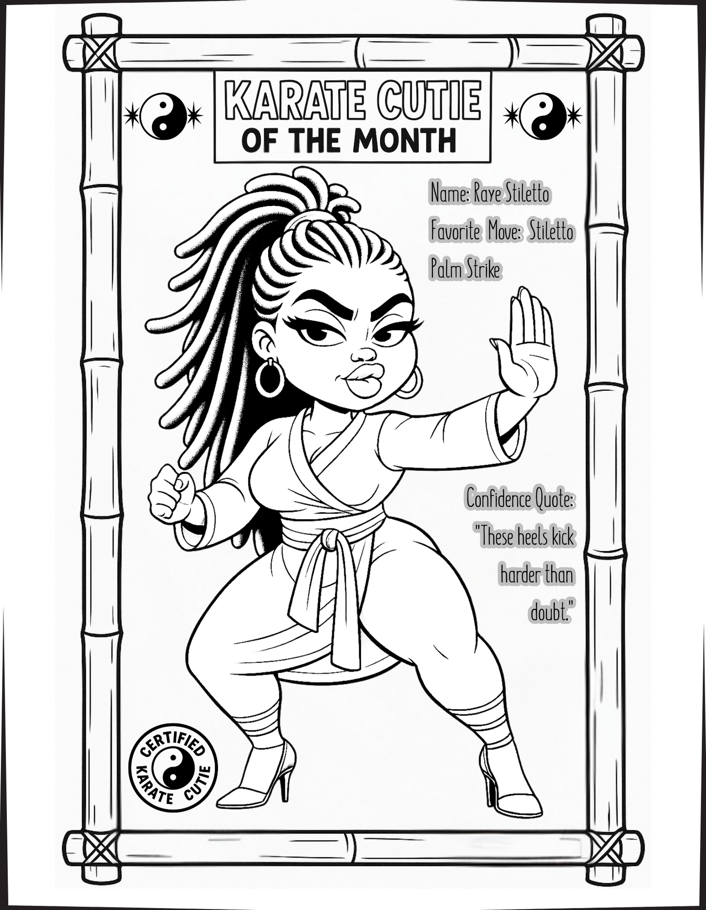 Melanated Cocoa Cuties Kicks And Colors Coloring Book