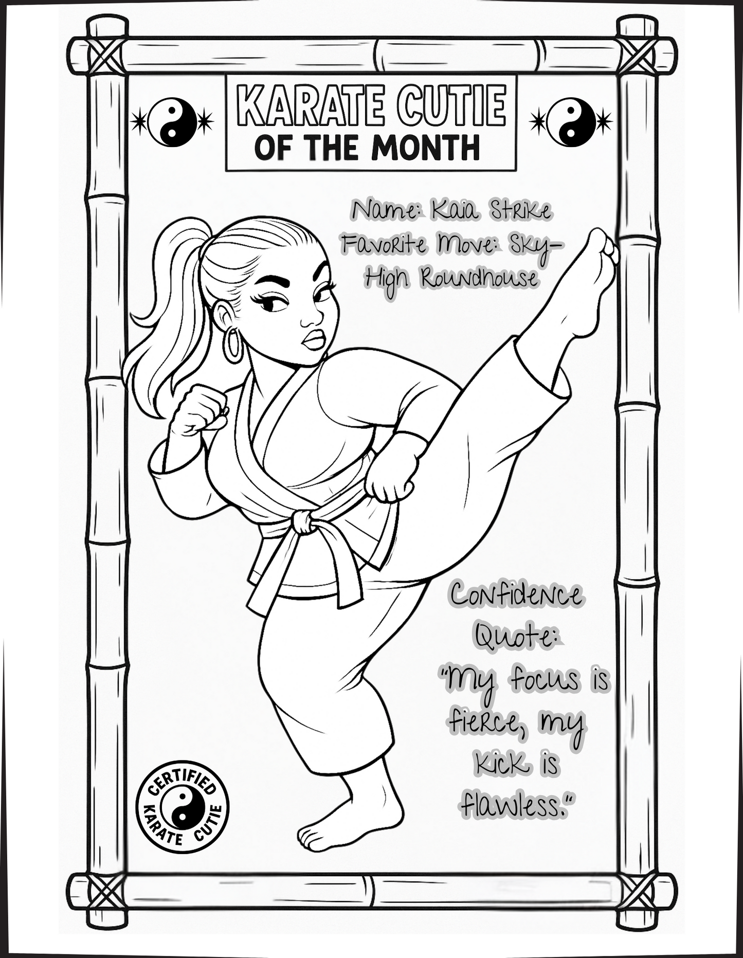 Melanated Cocoa Cuties Kicks And Colors Coloring Book