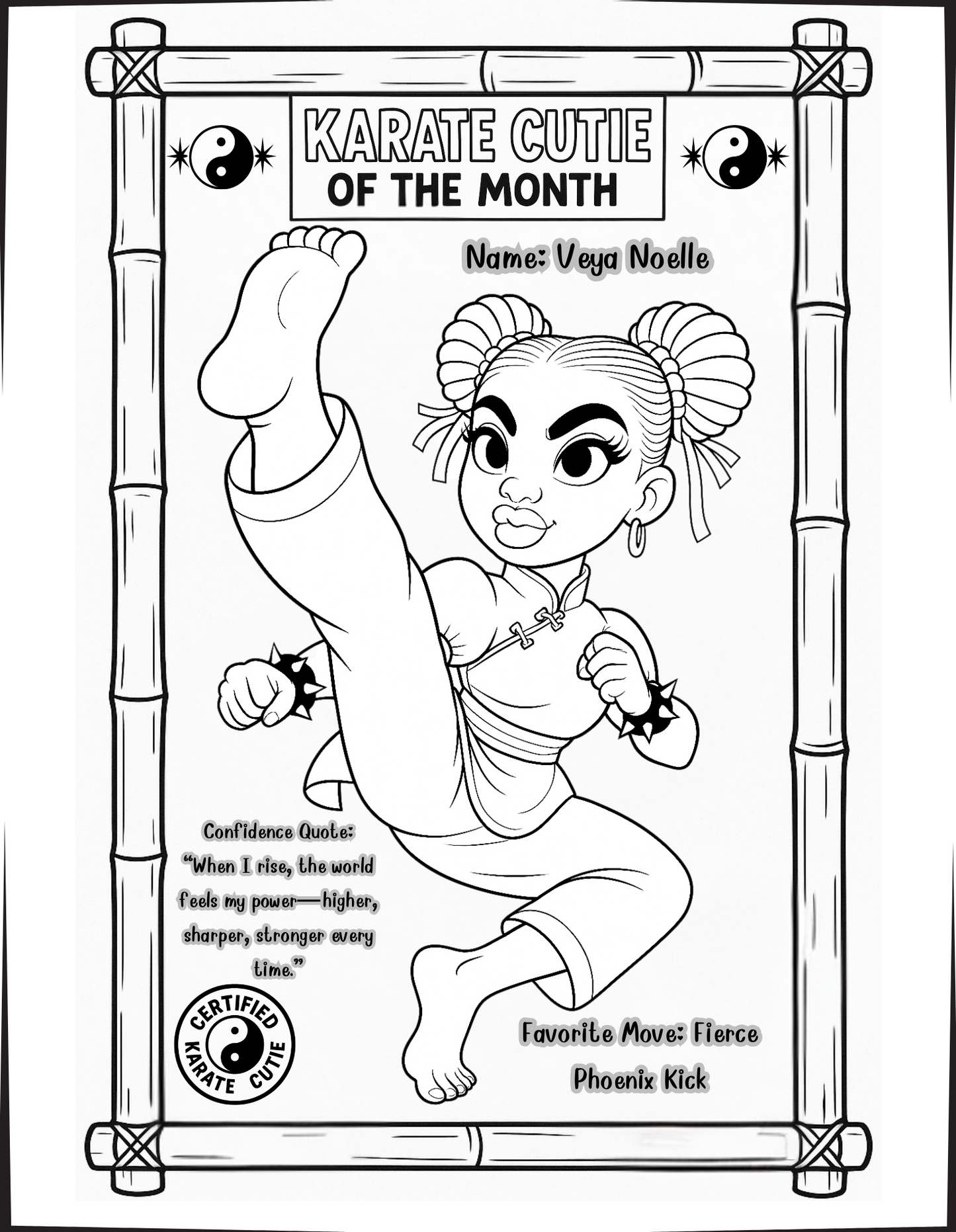 Melanated Cocoa Cuties Kicks And Colors Coloring Book