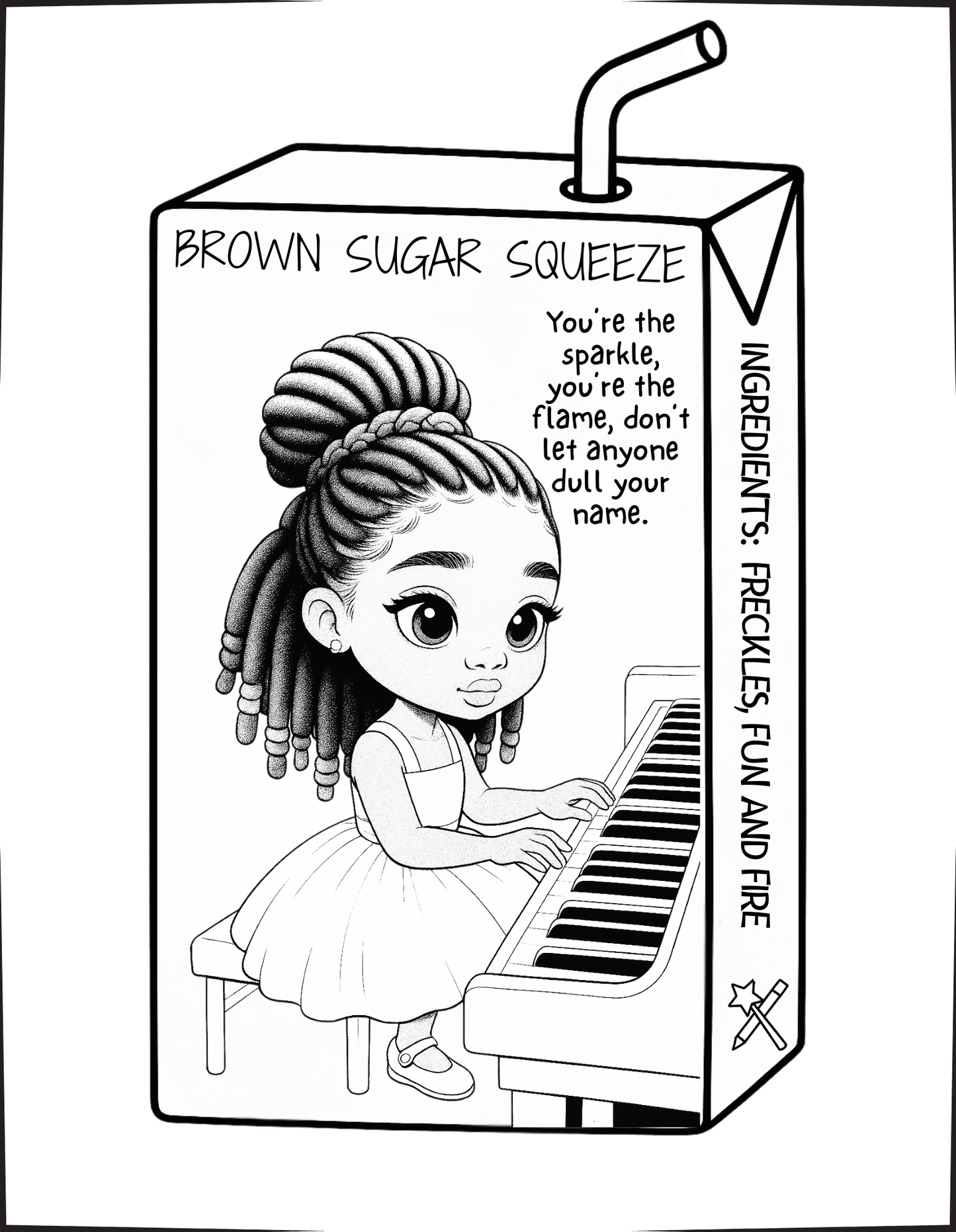 Melanated Cocoa Cuties Little Black Girl Magic Coloring Book