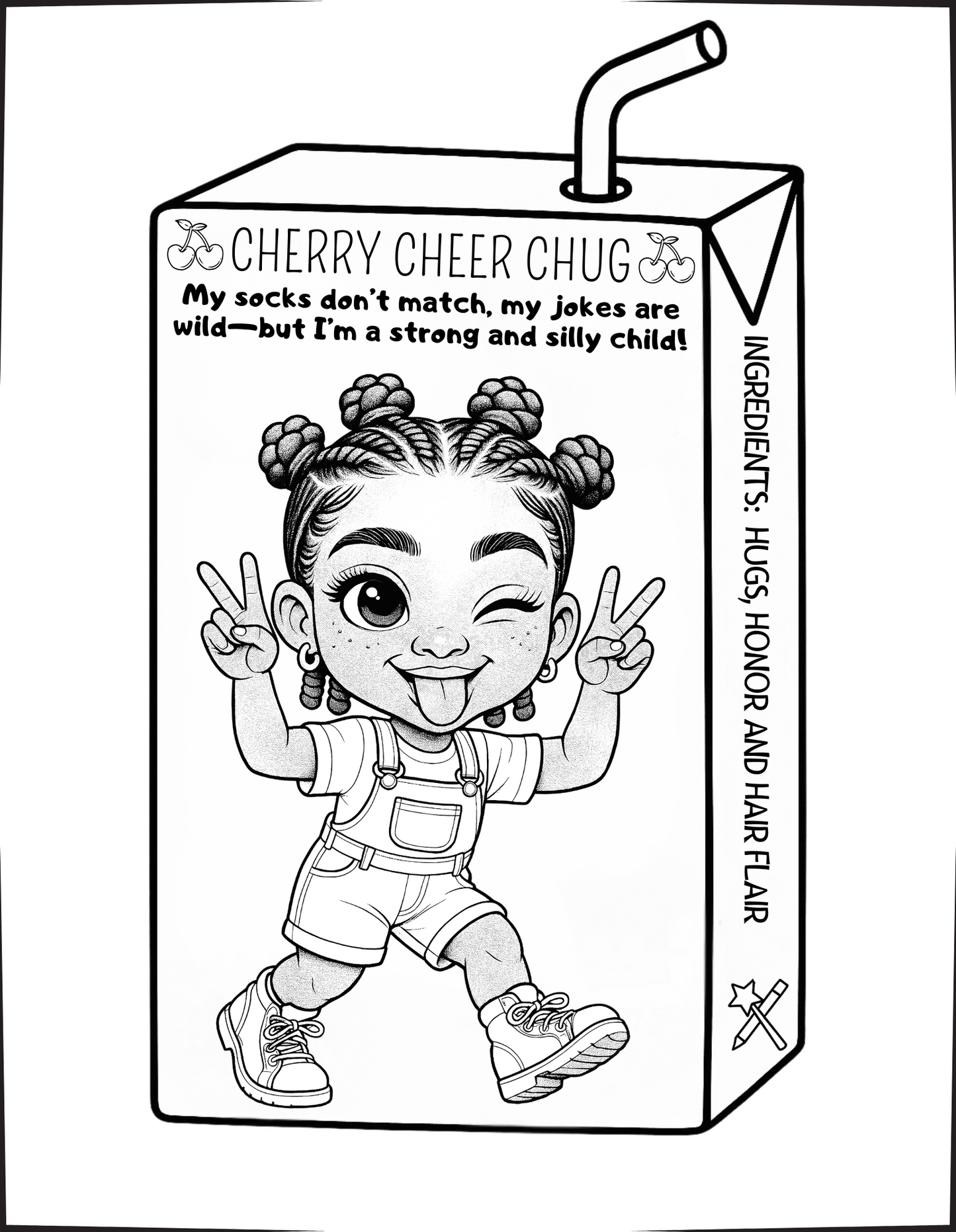 Melanated Cocoa Cuties Little Black Girl Magic Coloring Book