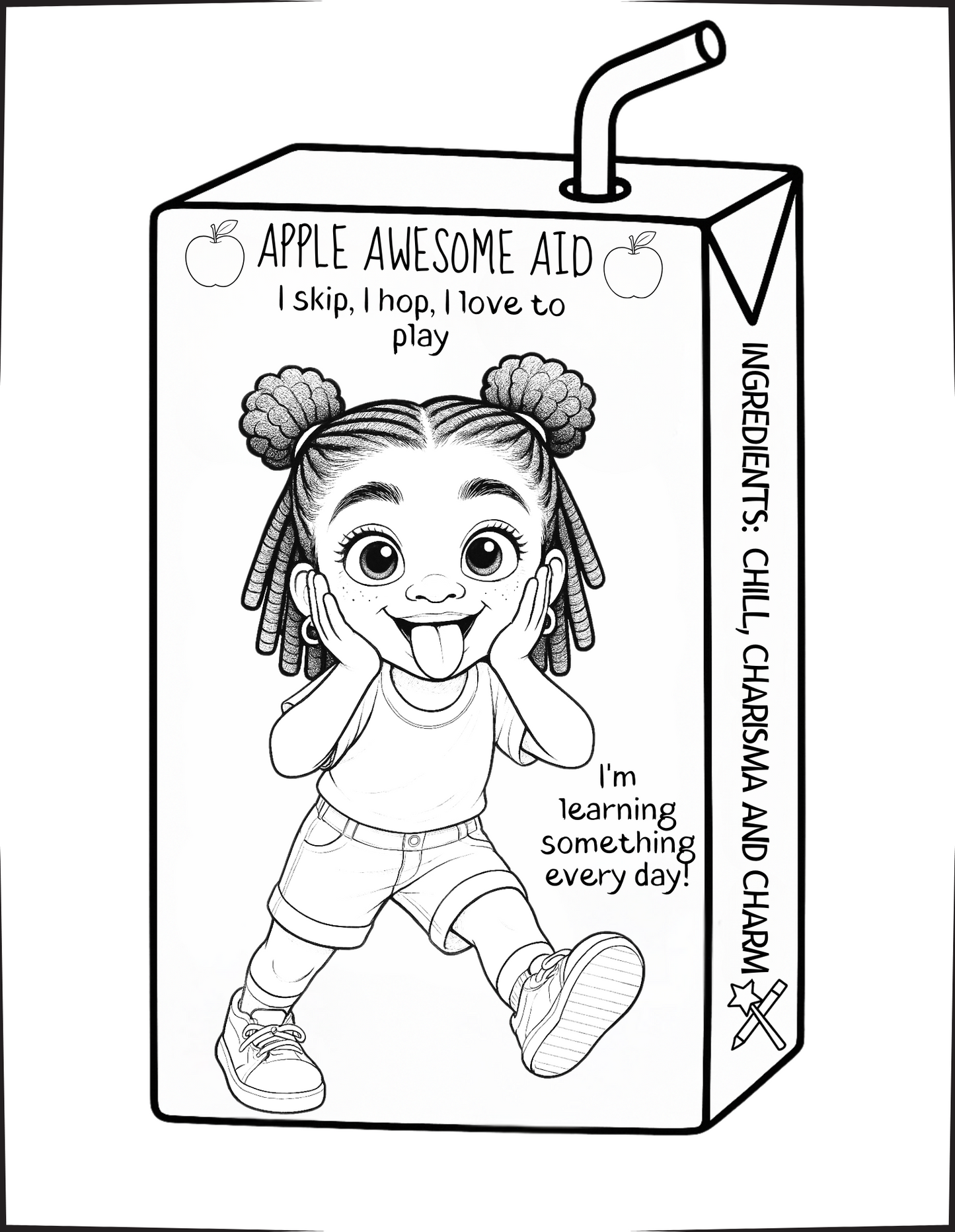 Melanated Cocoa Cuties Little Black Girl Magic Coloring Book