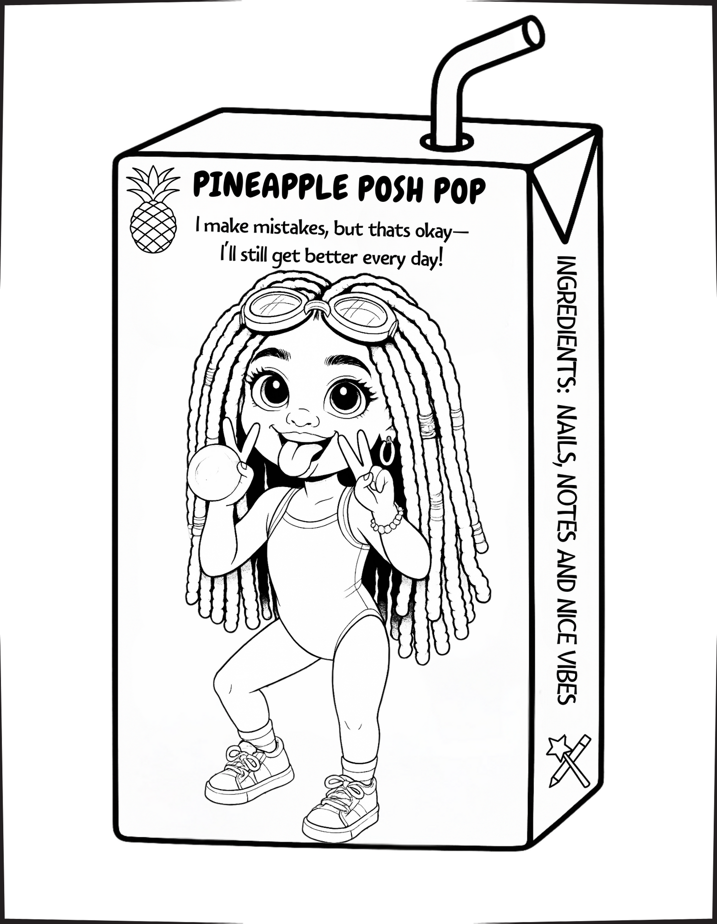 Melanated Cocoa Cuties Little Black Girl Magic Coloring Book