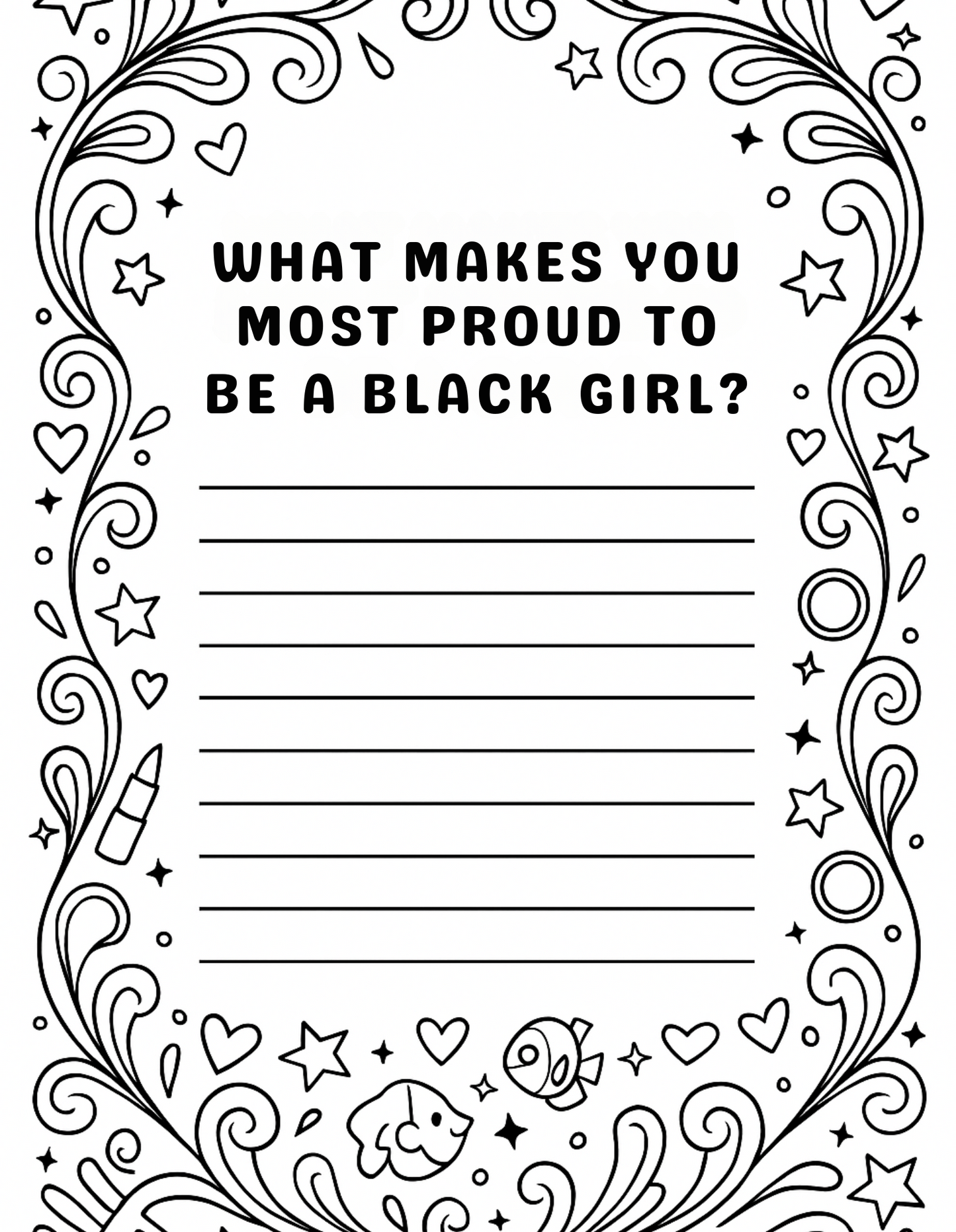 Melanated Cocoa Cuties Little Black Girl Magic Coloring Book