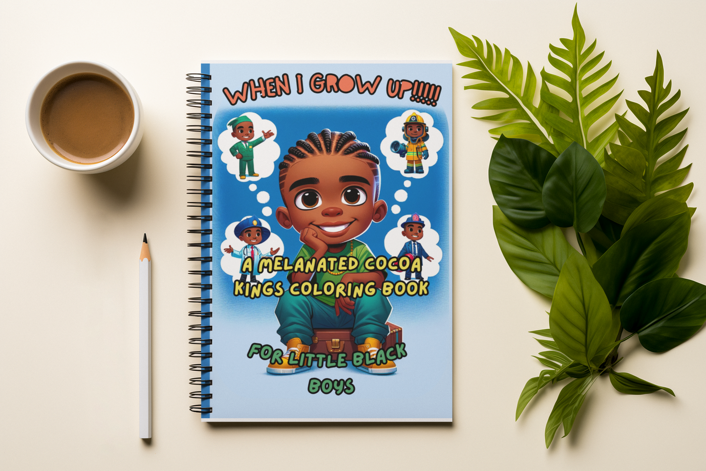 When I Grow Up A Melanated Cocoa Kings Coloring Book For Little Black Boys