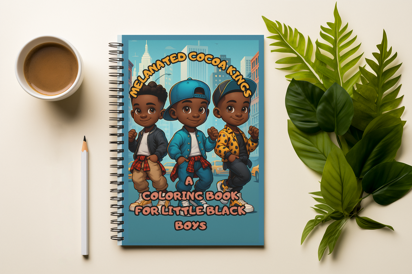 Melanated Cocoa Kings A Coloring Book For Little Black Boys