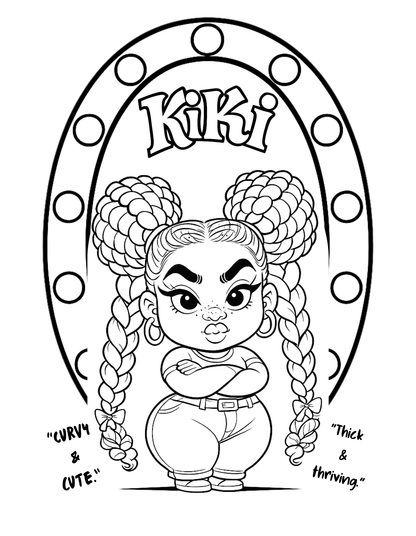 Curves and Colors | Plus Size Black Women Coloring Book | Body-Positive Lifestyle & Affirmations