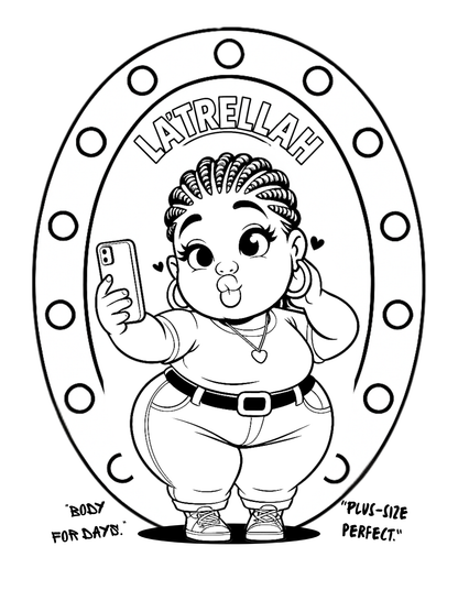 Curves and Colors | Plus Size Black Women Coloring Book | Body-Positive Lifestyle & Affirmations