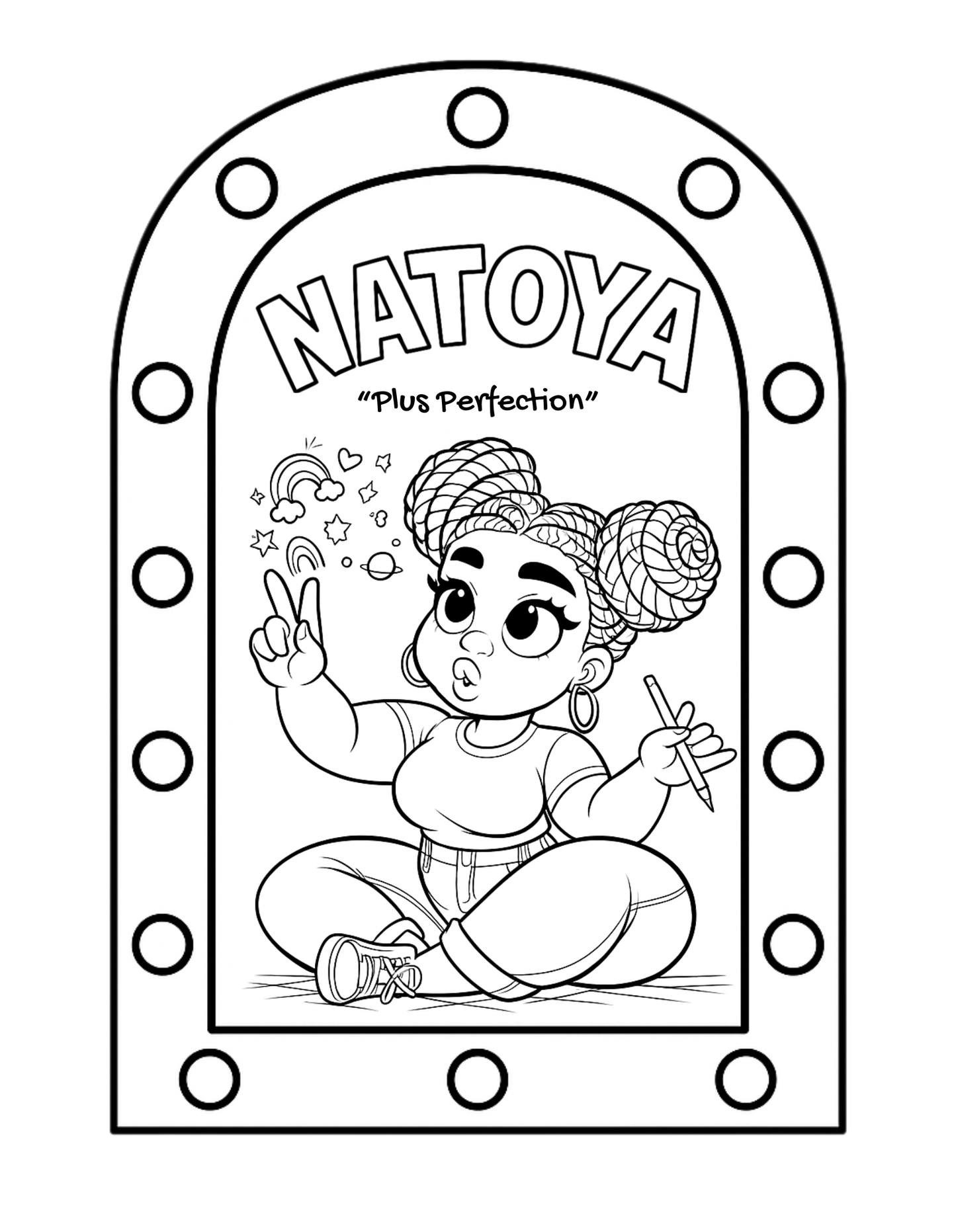 Curves and Colors | Plus Size Black Women Coloring Book | Body-Positive Lifestyle & Affirmations