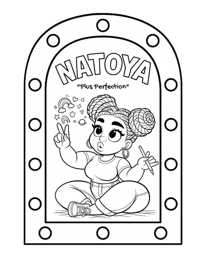 Curves and Colors | Plus Size Black Women Coloring Book | Body-Positive Lifestyle & Affirmations