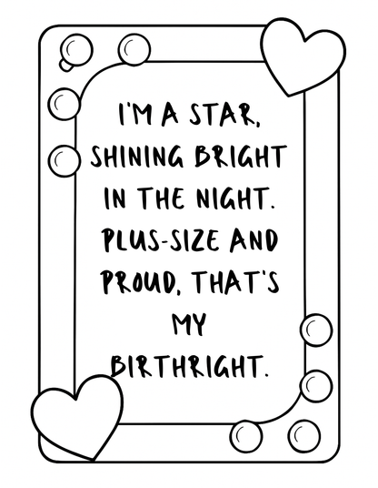 Curves and Colors | Plus Size Black Women Coloring Book | Body-Positive Lifestyle & Affirmations