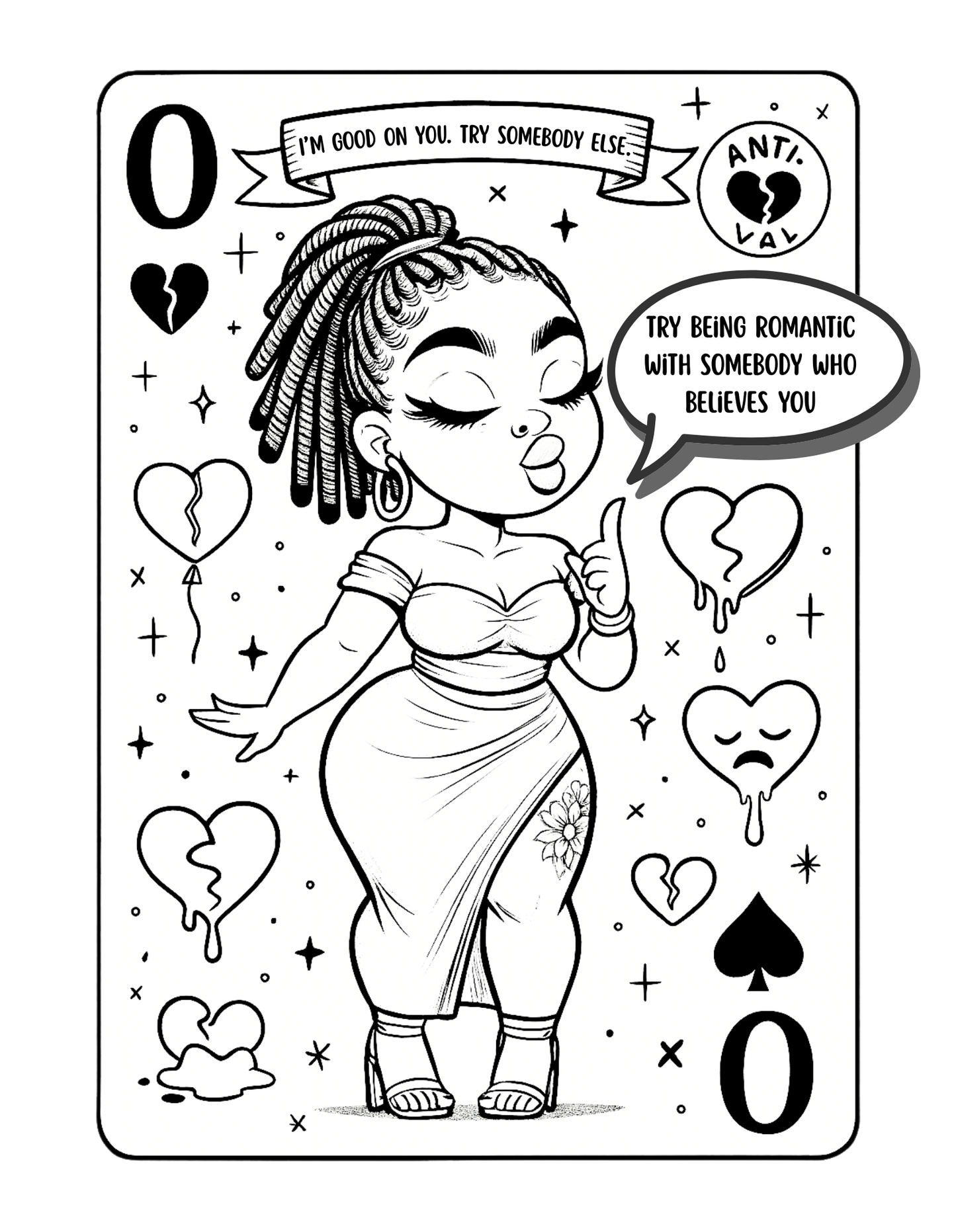 Love Letters In Every Shade | Valentine’s Day Coloring Book for Black Women | Sassy Love & Self-Care Art