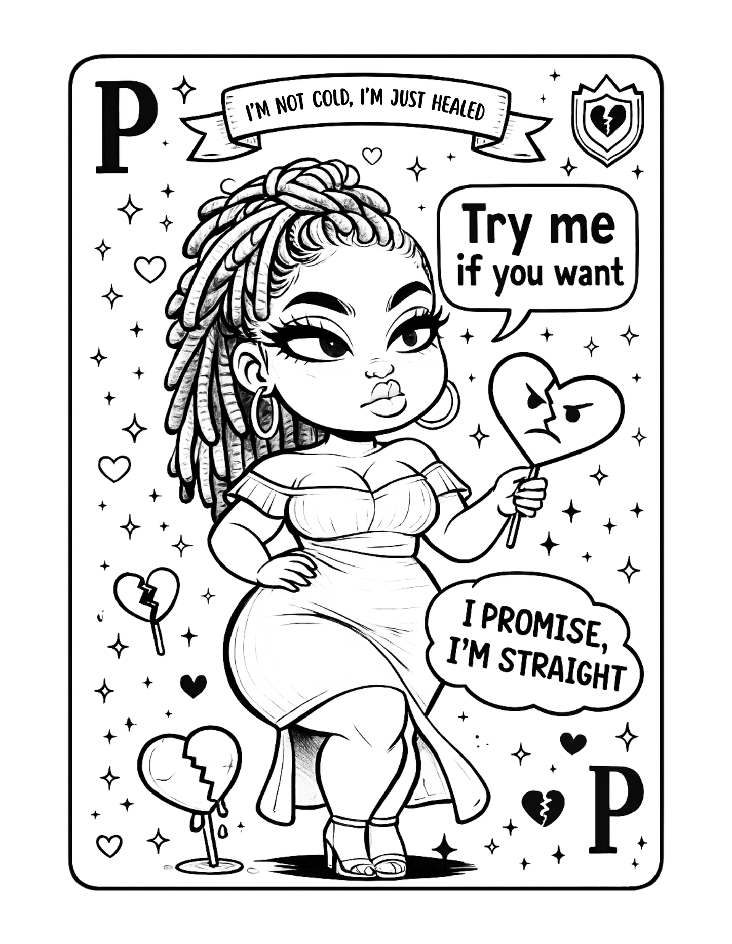 Love Letters In Every Shade | Valentine’s Day Coloring Book for Black Women | Sassy Love & Self-Care Art