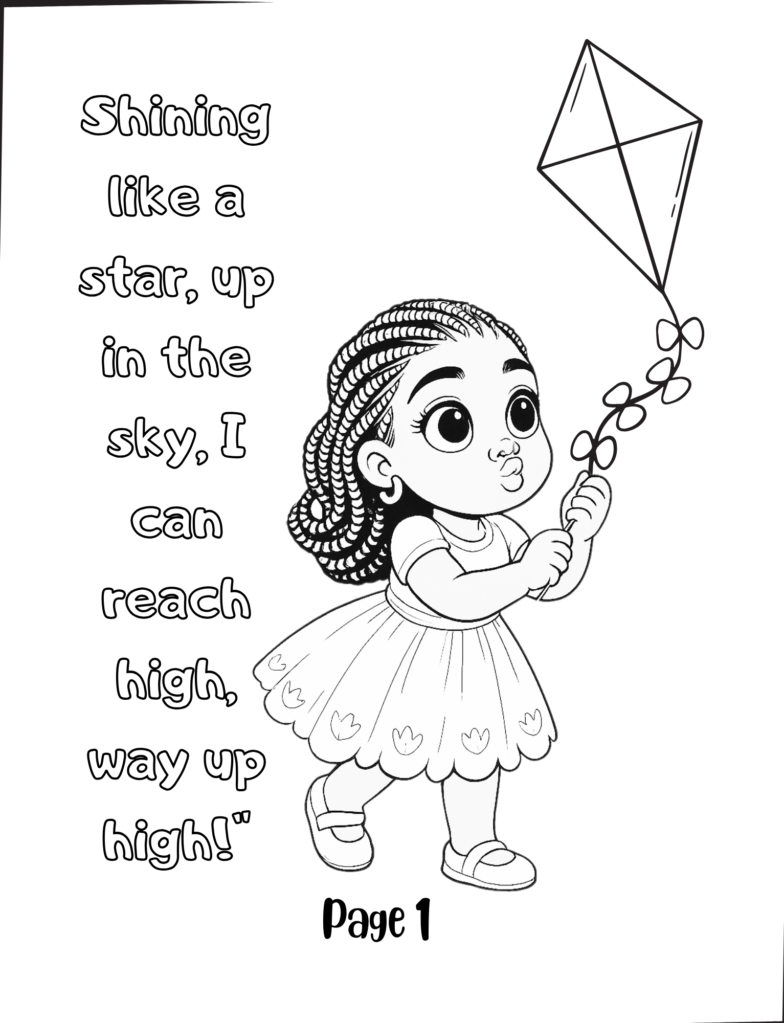 Melanated Cocoa Cuties Little Black Girl Magic Coloring Book