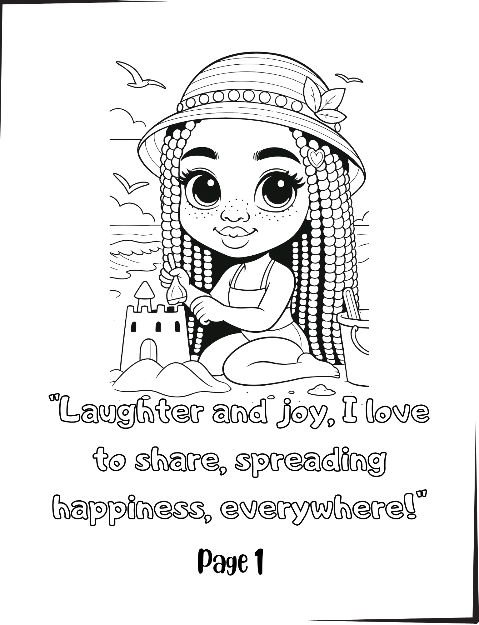 Melanated Cocoa Cuties Little Black Girl Magic Coloring Book