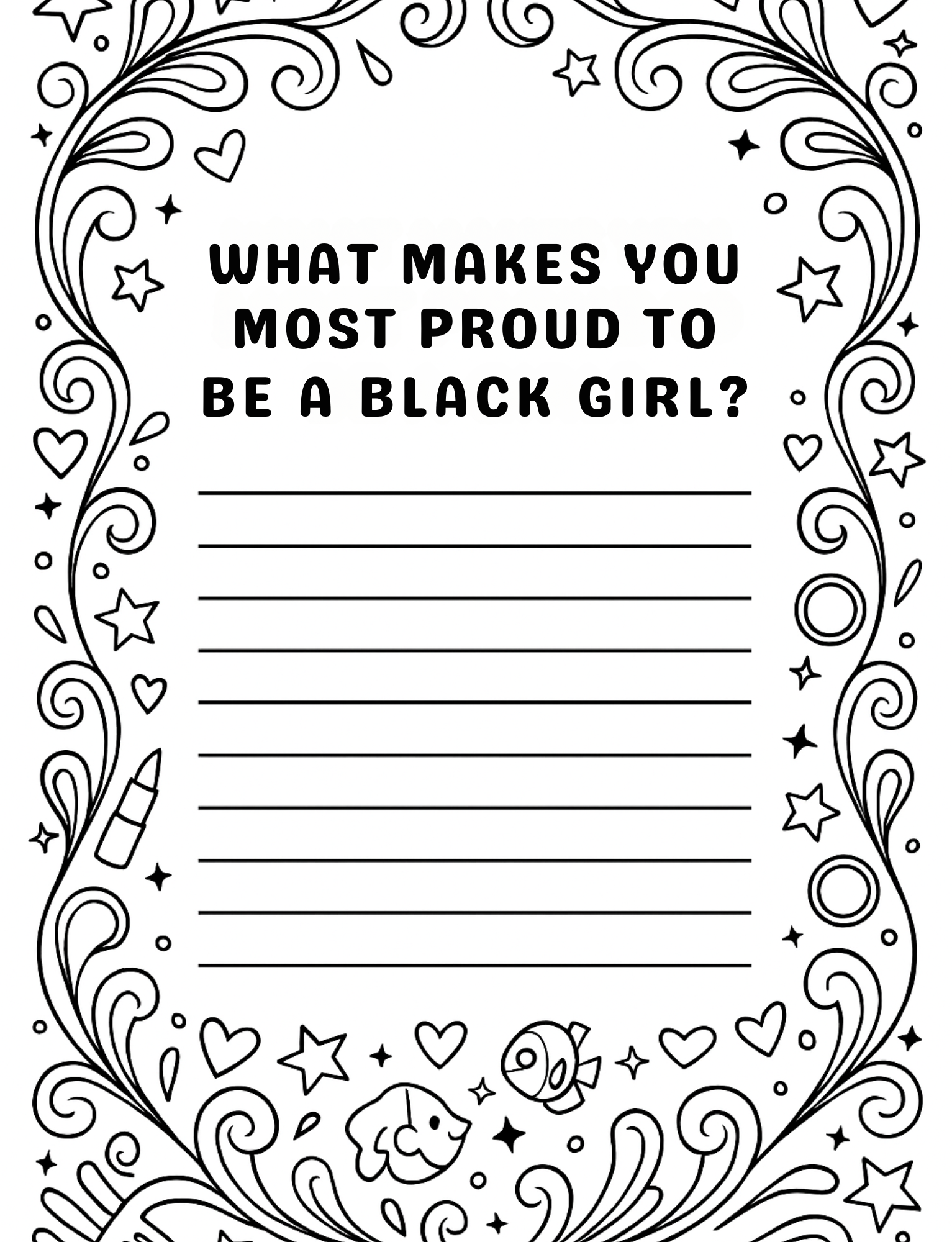 Melanated Cocoa Cuties Little Black Girl Magic Coloring Book
