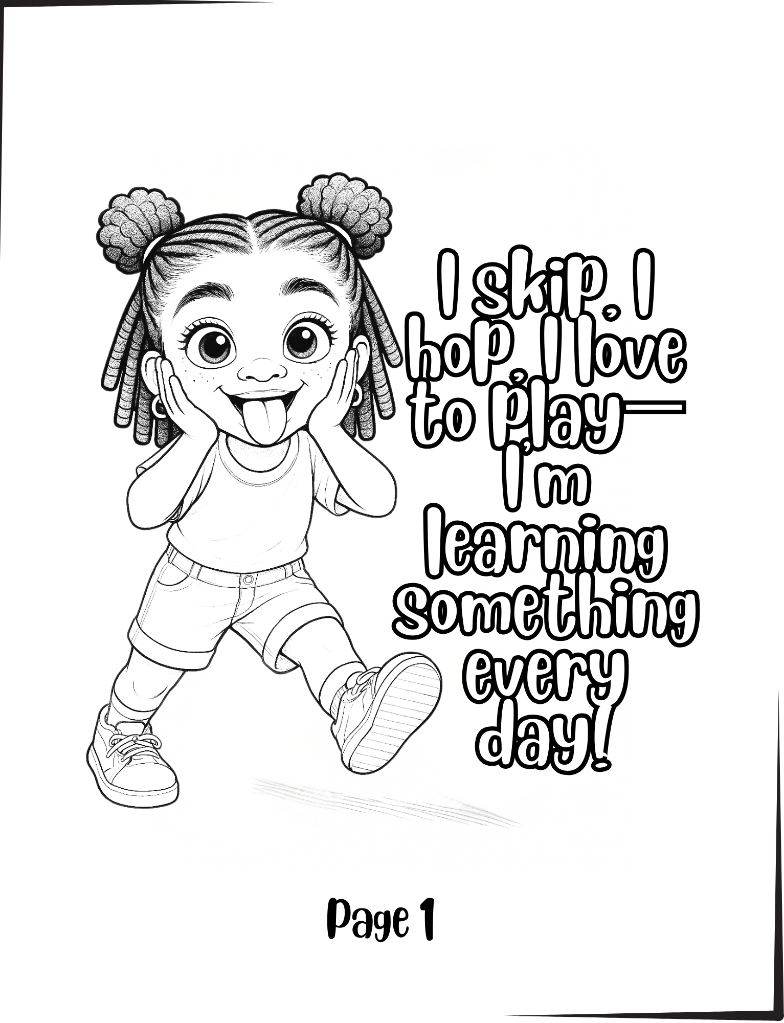 Melanated Cocoa Cuties Little Black Girl Magic Coloring Book
