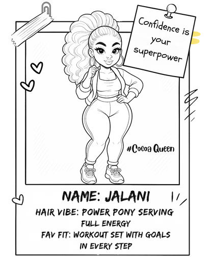 Melanated Cocoa Cuties Coloring Book Coloring Pages For Black Women