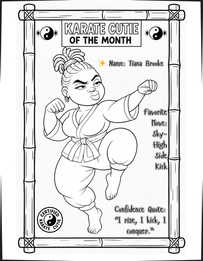 Melanated Cocoa Cuties Kicks And Colors Coloring Book