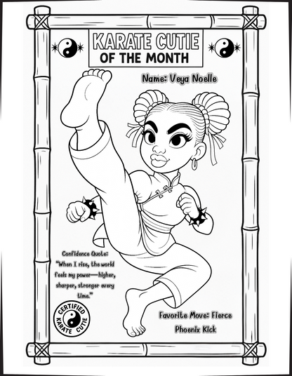 Melanated Cocoa Cuties Kicks And Colors Coloring Book