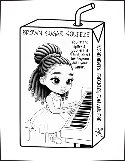 Melanated Cocoa Cuties Little Black Girl Magic Coloring Book
