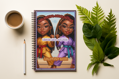 Melanated Cocoa Cuties Kicks And Colors Coloring Book