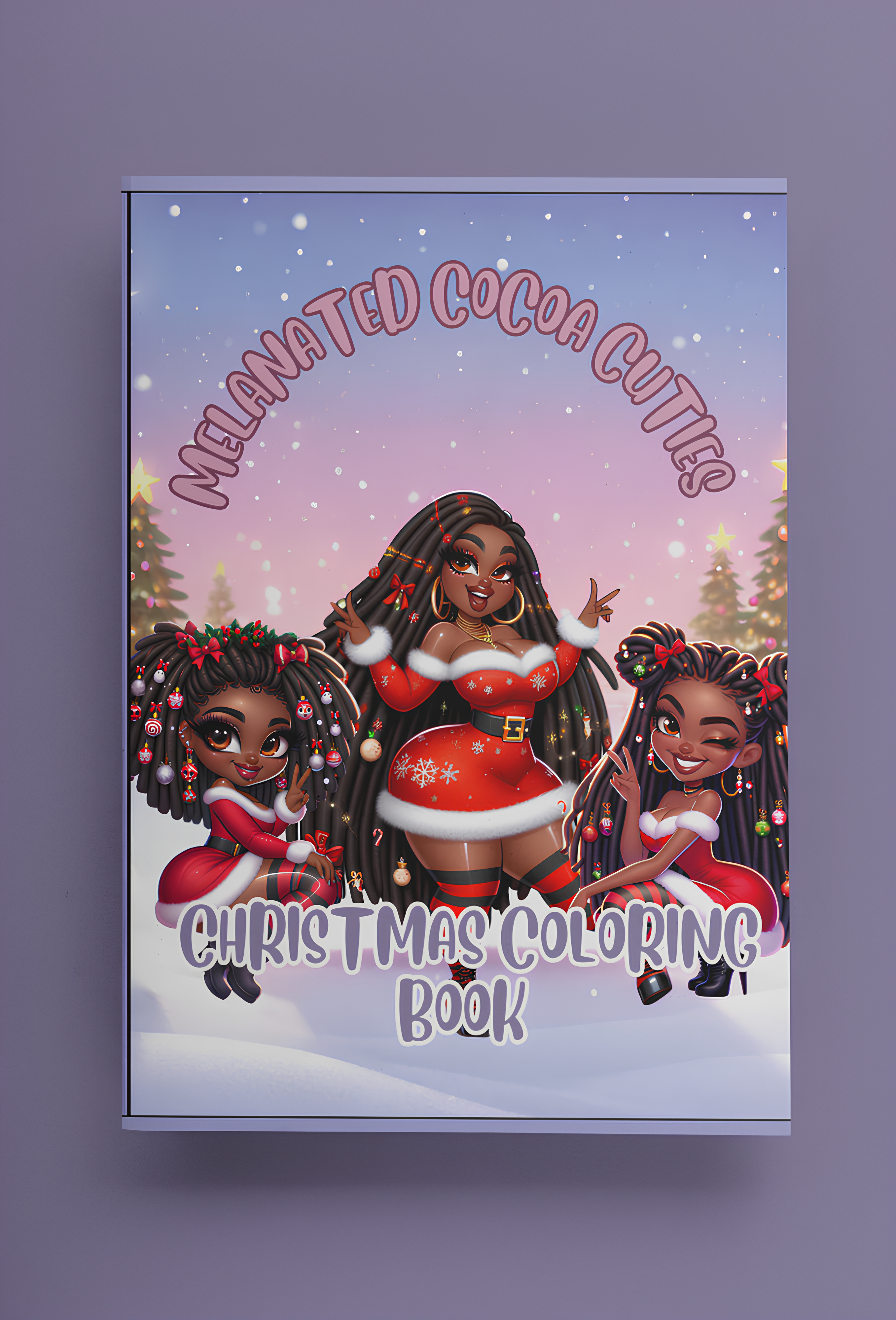 Melanated Cocoa Cuties Christmas Coloring Book