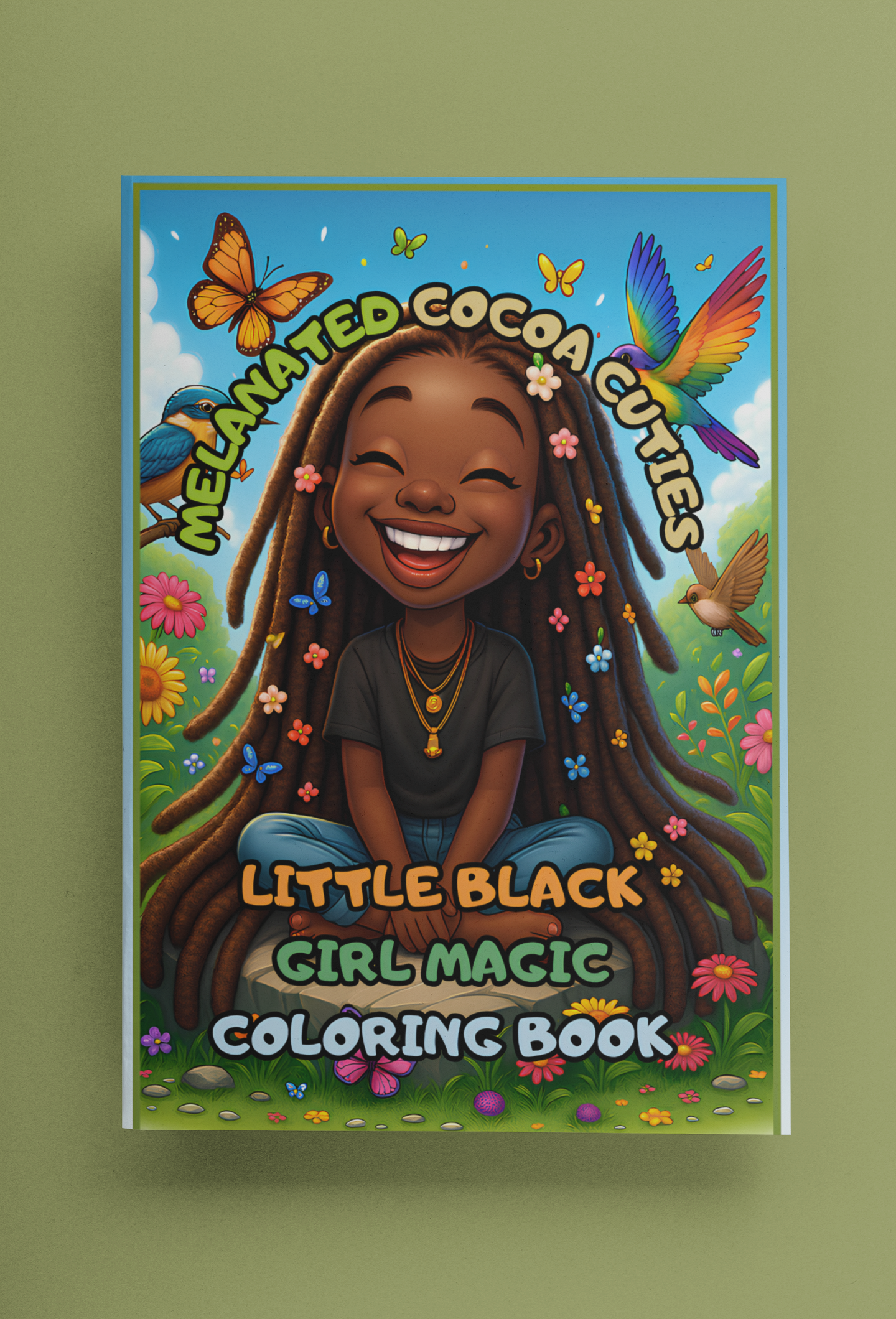 Melanated Cocoa Cuties Little Black Girl Magic Coloring Book