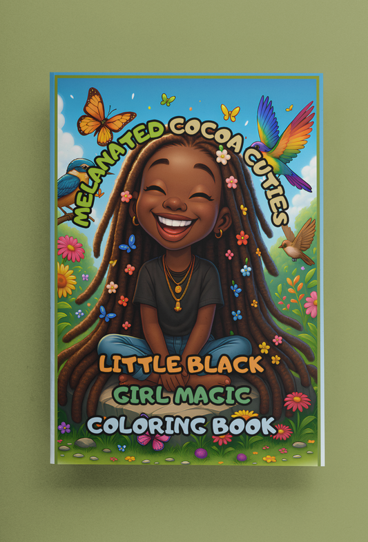 Melanated Cocoa Cuties Little Black Girl Magic Coloring Book
