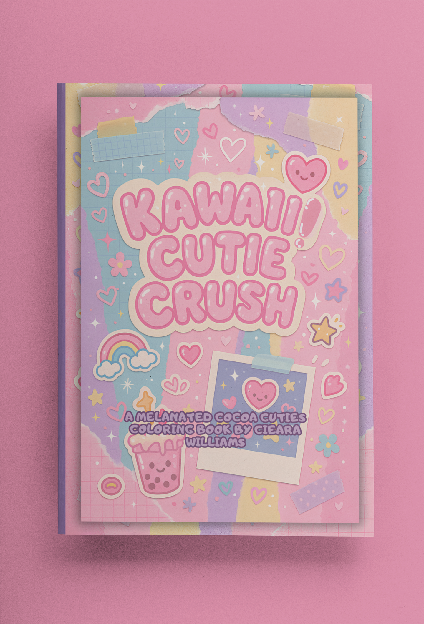 Kawaii Cutie Crush | Kawaii Black Girl Coloring Book | Curvy Mood & Expression Pages
