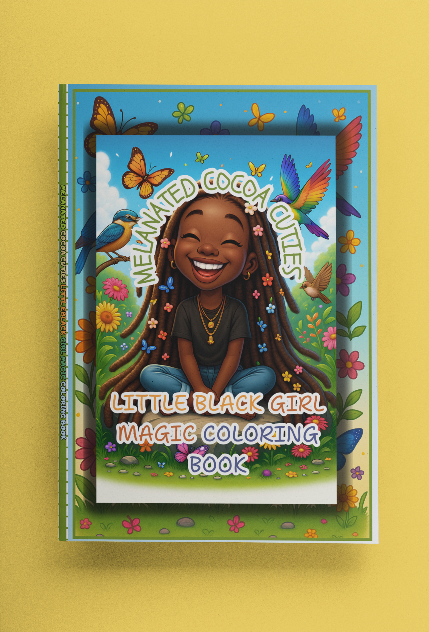 Little Black Girl Magic Coloring Book | Black Girl Juice Box Characters & Affirmations | Melanated Cocoa Cuties