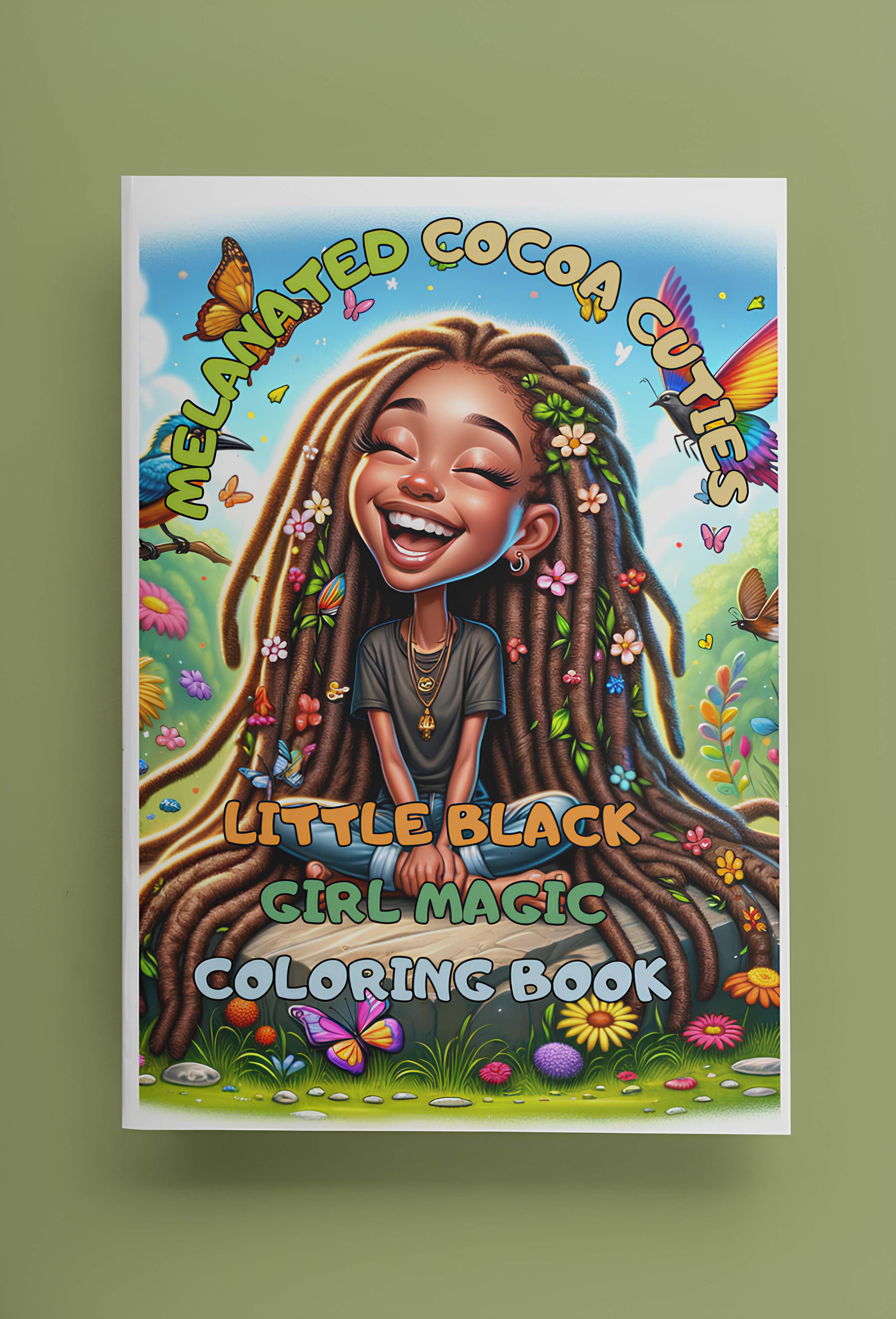 Melanated Cocoa Cuties Little Black Girl Magic Coloring Book