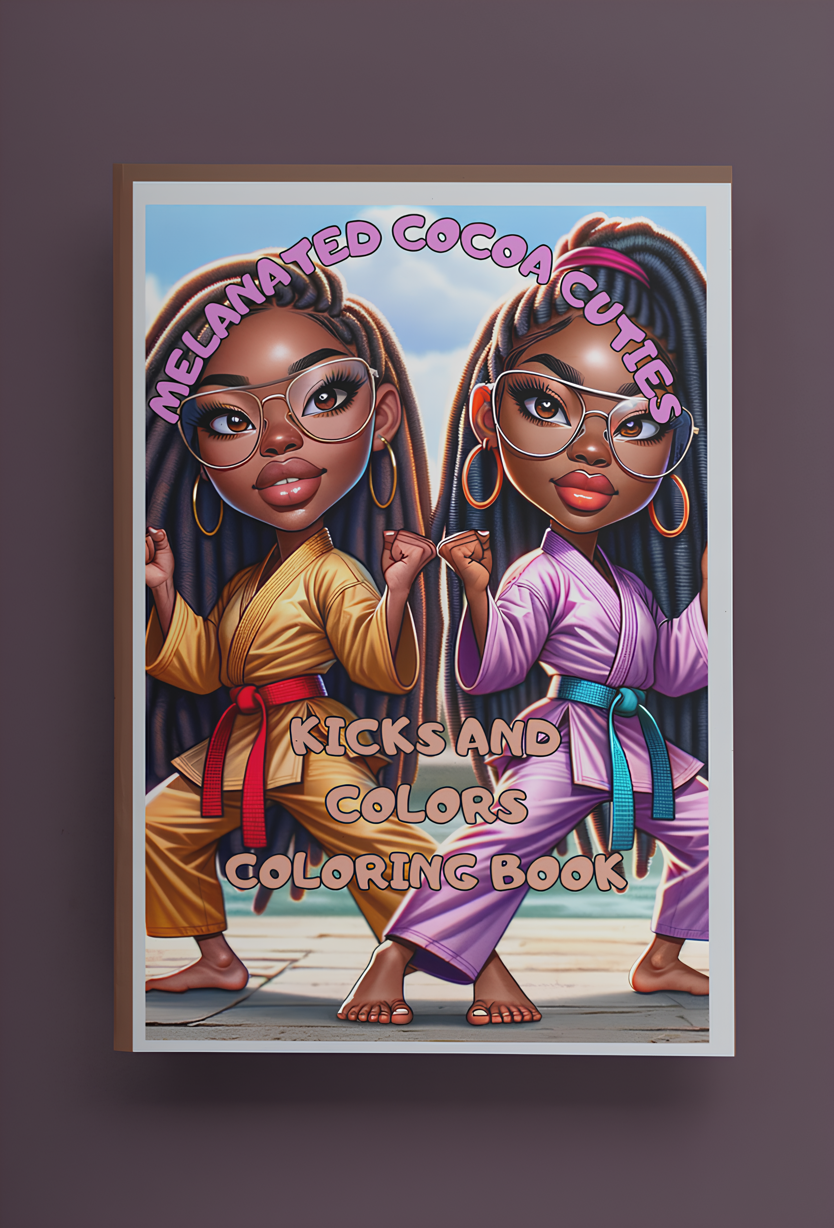 Melanated Cocoa Cuties Kicks And Colors Coloring Book