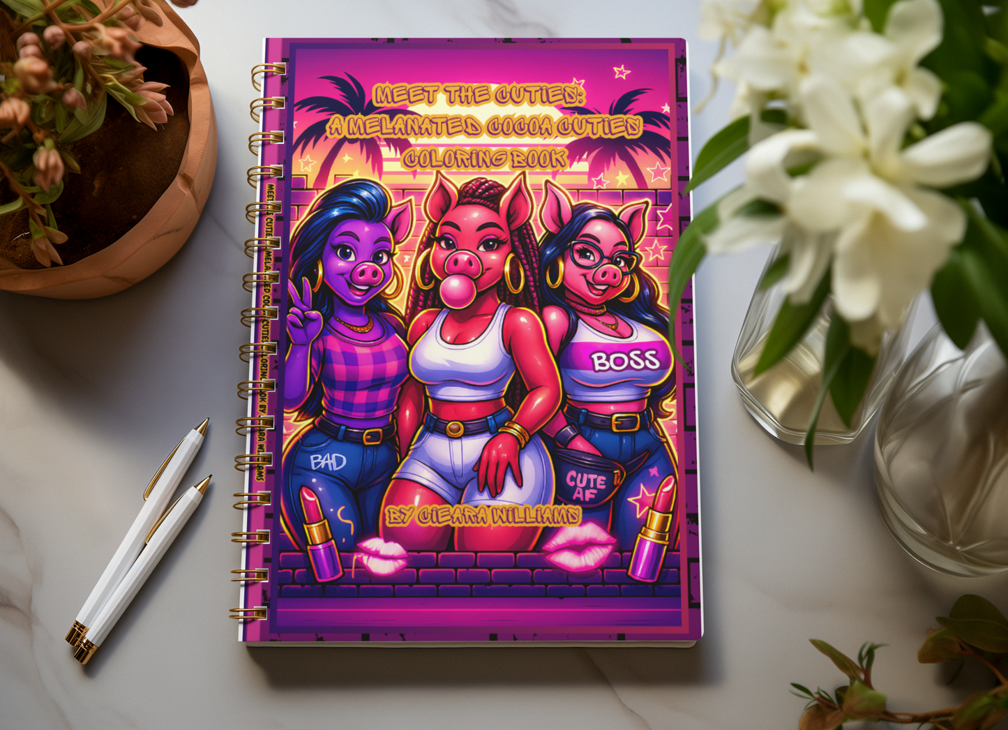 Meet The Cuties:  A Melanated Cocoa Cuties Coloring Book By Cieara Williams