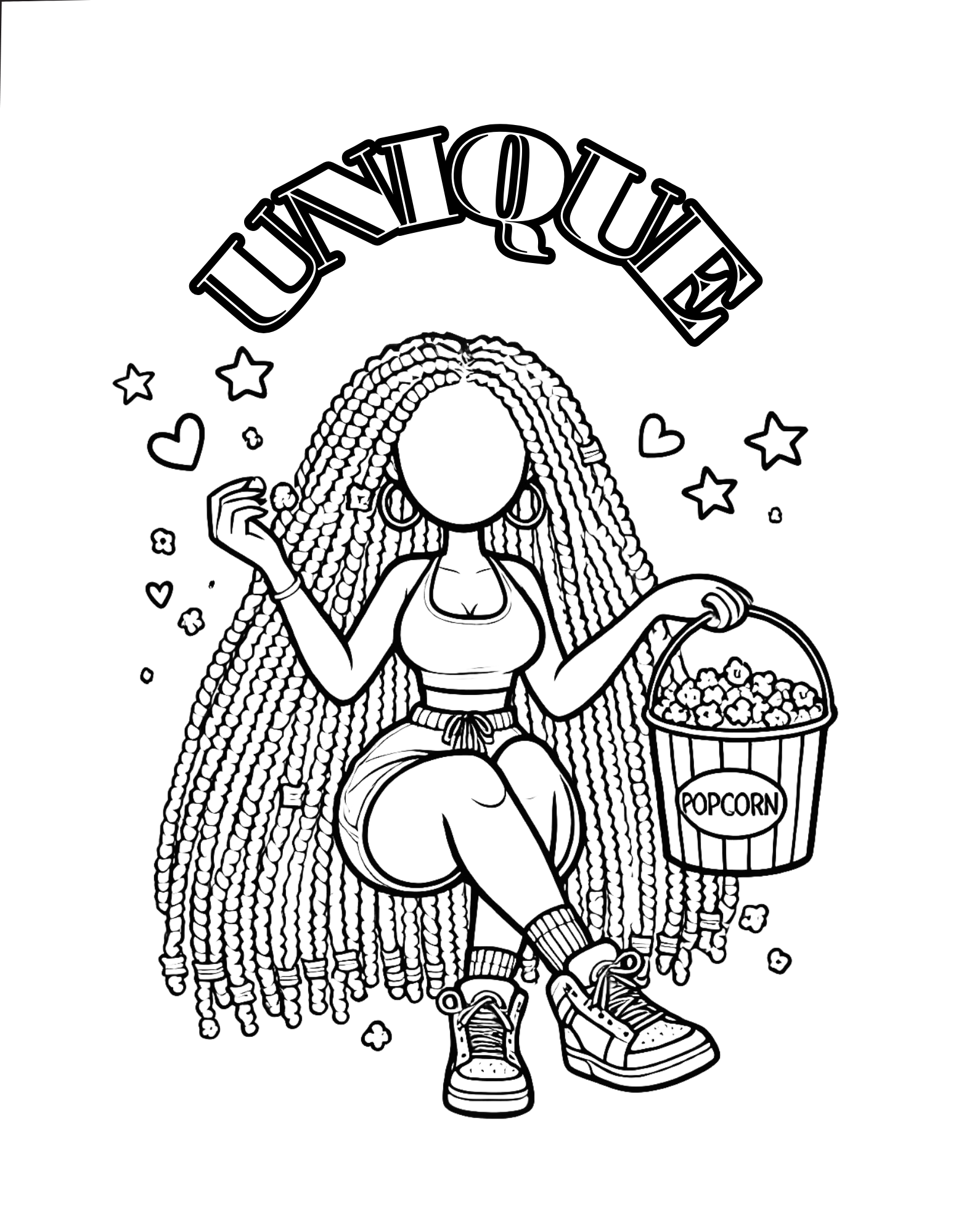 Canvas of Her: A Melanated Cocoa Cuties Coloring Book For Black Girls