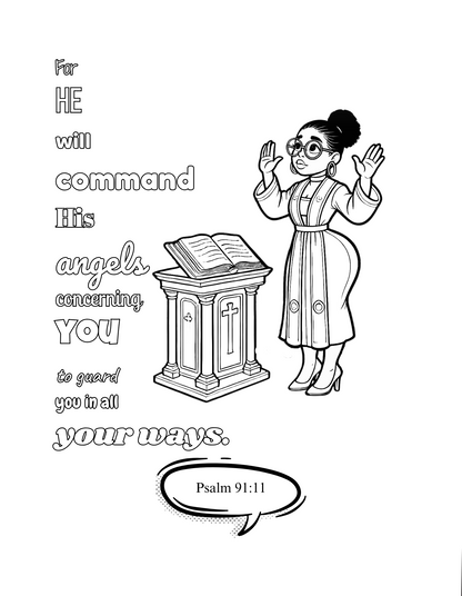 Pray & Prosper: A Melanated Cocoa Cuties Prayer Coloring Book For Black Girls